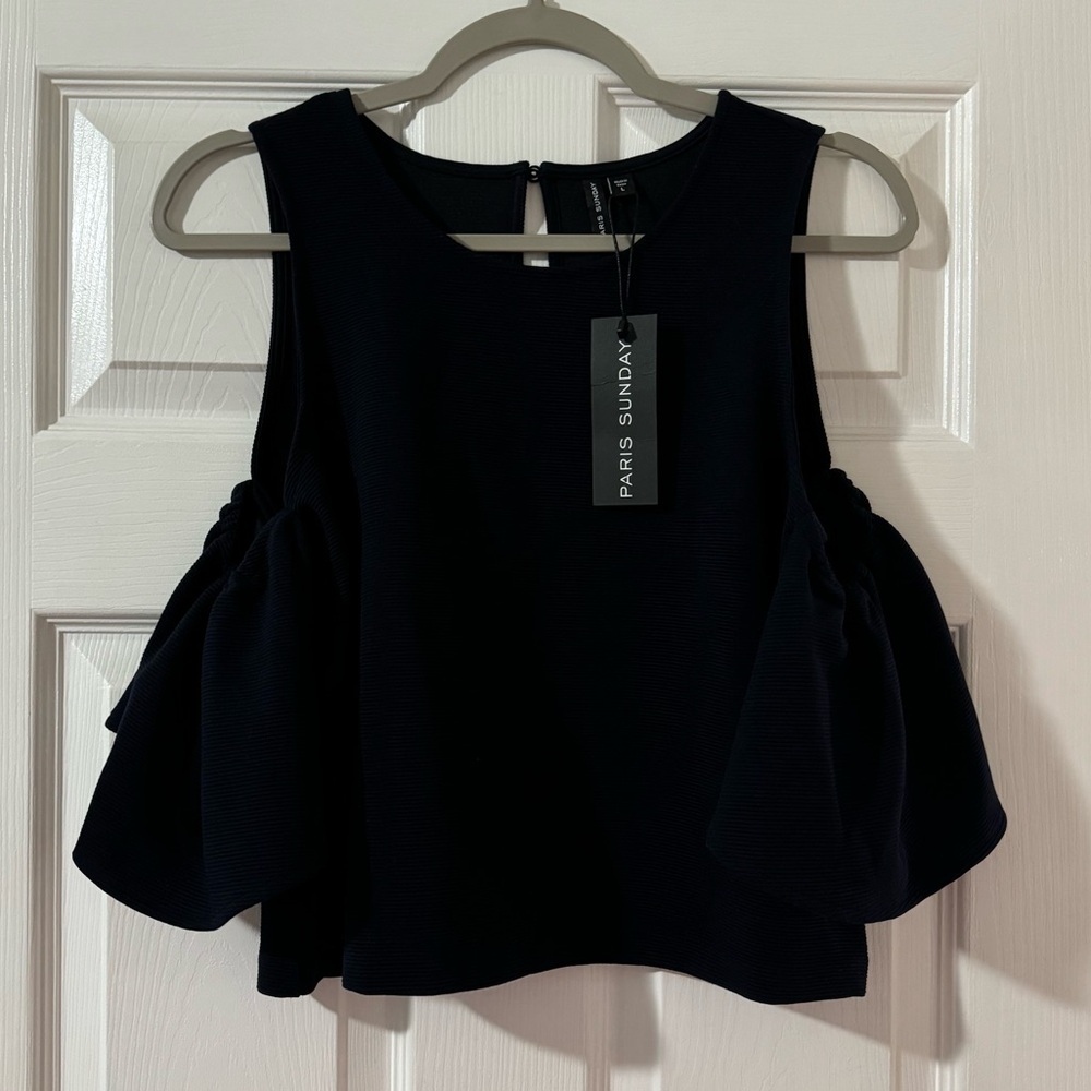 🆕NEW🛍️PARIS SUNDAY Cold Shoulder Crop Top